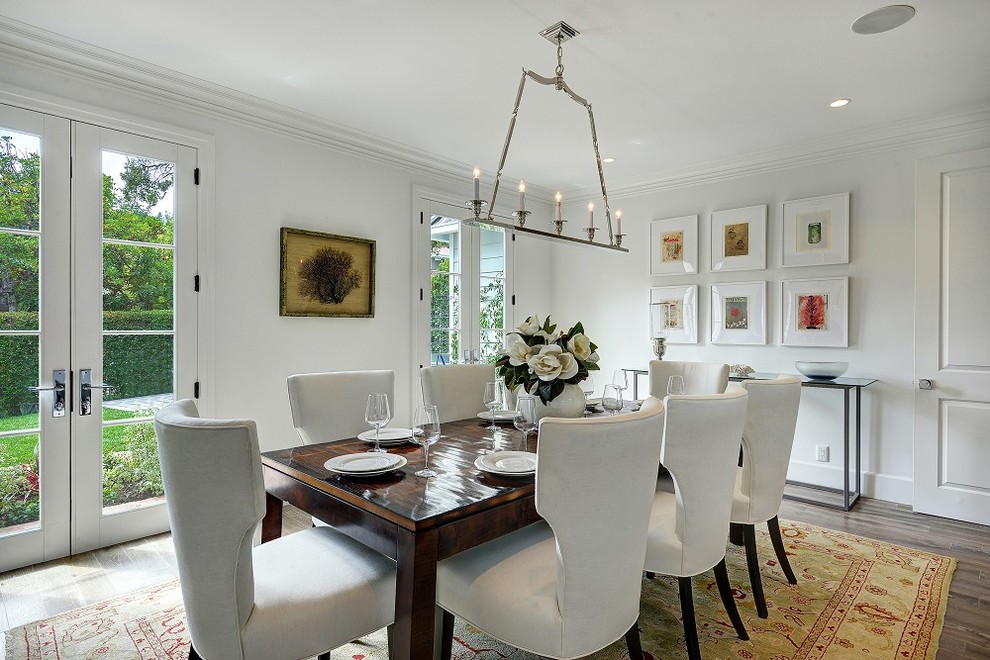 Design ideas for a transitional dining room in Los Angeles.