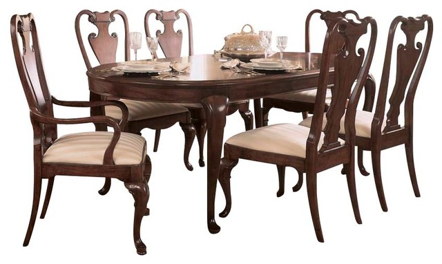 American Drew Cherry Grove 9 Piece Leg Dining Room Set Antique Cherry