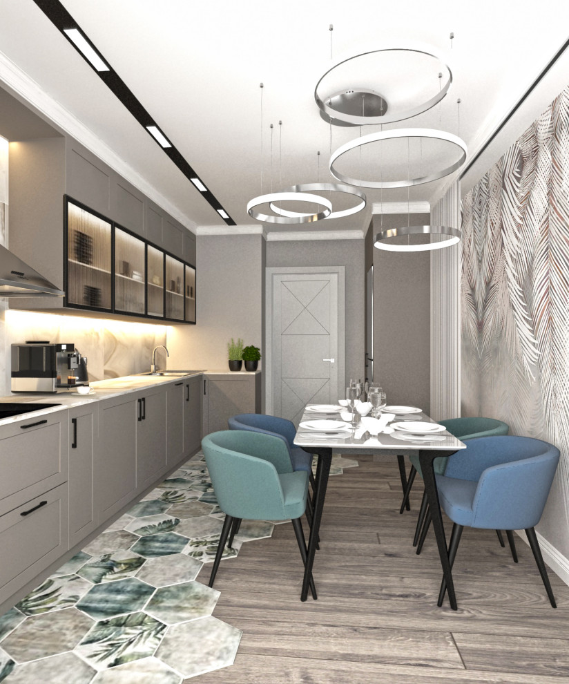 Трехкомнатная квартира в современном стиле в г. Новороссийск