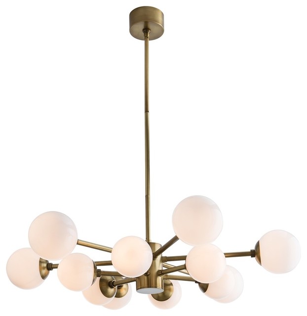 Arteriors Karrington Chandelier Brown Nickel Midcentury Arteriors Karrington Chandelier Antique Brass