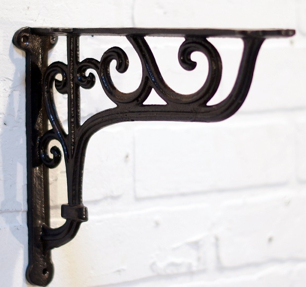 Black Cast Iron Corner Brackets, Set of 2 Miami by Antique Farmhouse