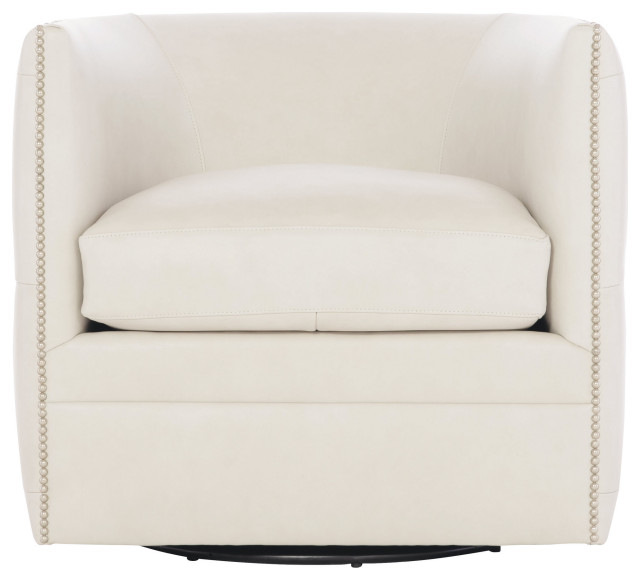 Bernhardt Palazzo Leather Swivel Chair - Transitional - Armchairs And ...