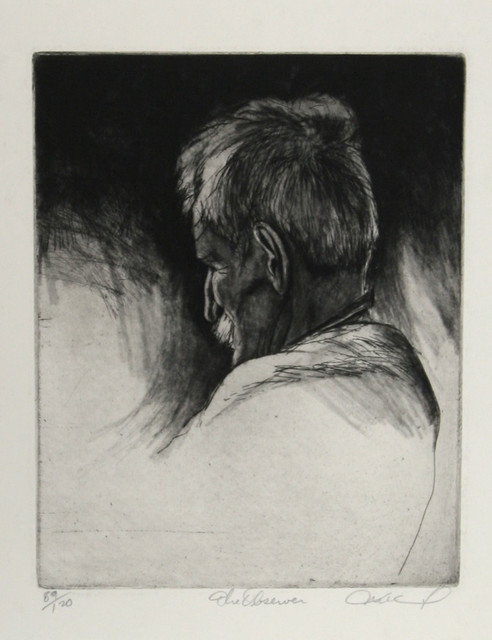 Harry McCormick "The Observer" Etching
