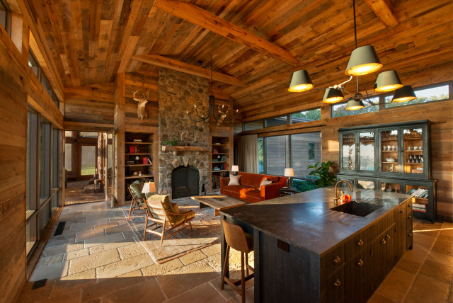 Residential Adirondack Lodge in Northwest, CT | Taconic Lodge rustic-kitchen