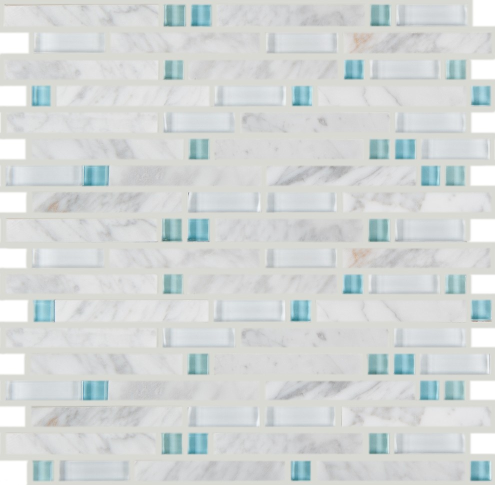 12"x12" Linear Imagination Mosaic, Set Of 4, Humbolt