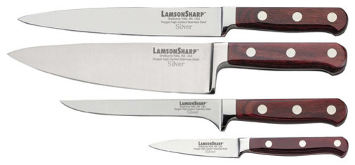 LamsonSharp Silver Forged 4-Piece Cook Knife Set