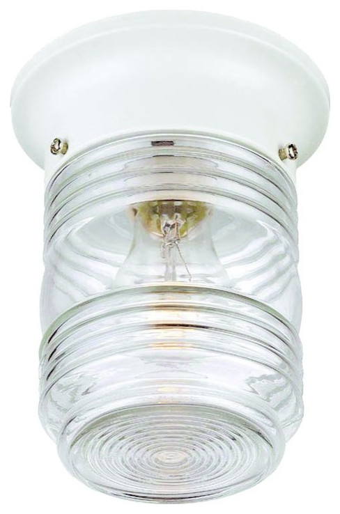 Acclaim Lighting Builder's Choice 1 Light 6" Flush Mount, Gloss White - 101WH