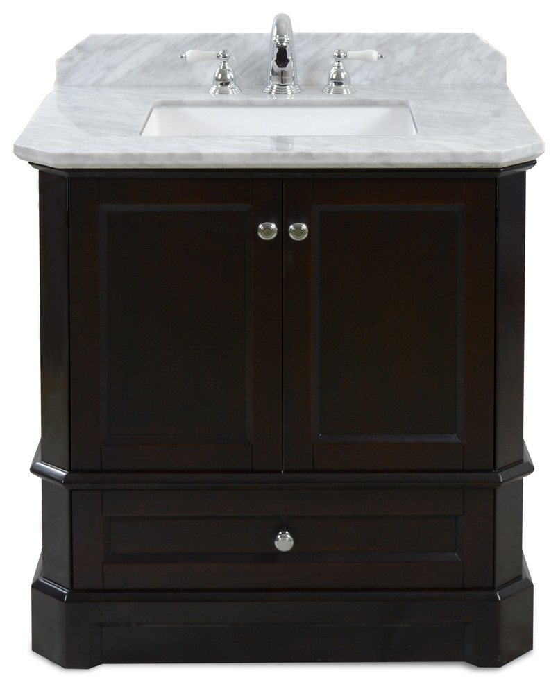 Richmond 30" Vanity and Stone Top Transitional Bathroom