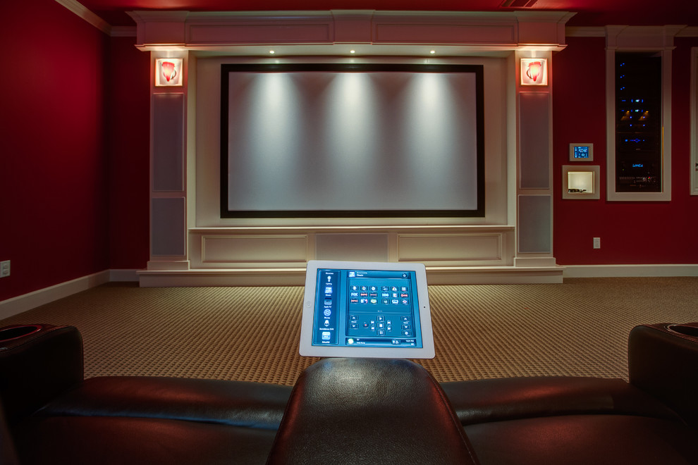 This is an example of a traditional home theatre in Little Rock.