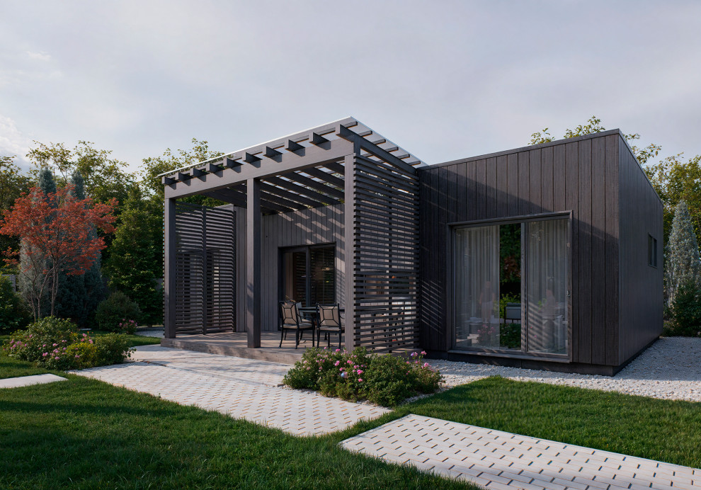 Ландшафтный дизайн участка с типовым домом