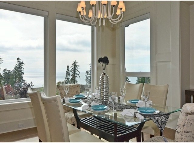 This is an example of a traditional dining room in Vancouver.