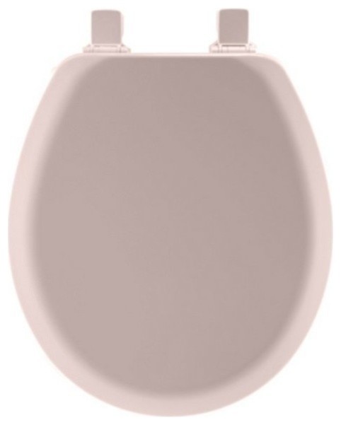 Mayfair 41EC-023 Round Molded Wood Toilet Seat w/Easy-Clean & Change Hinge, Pink