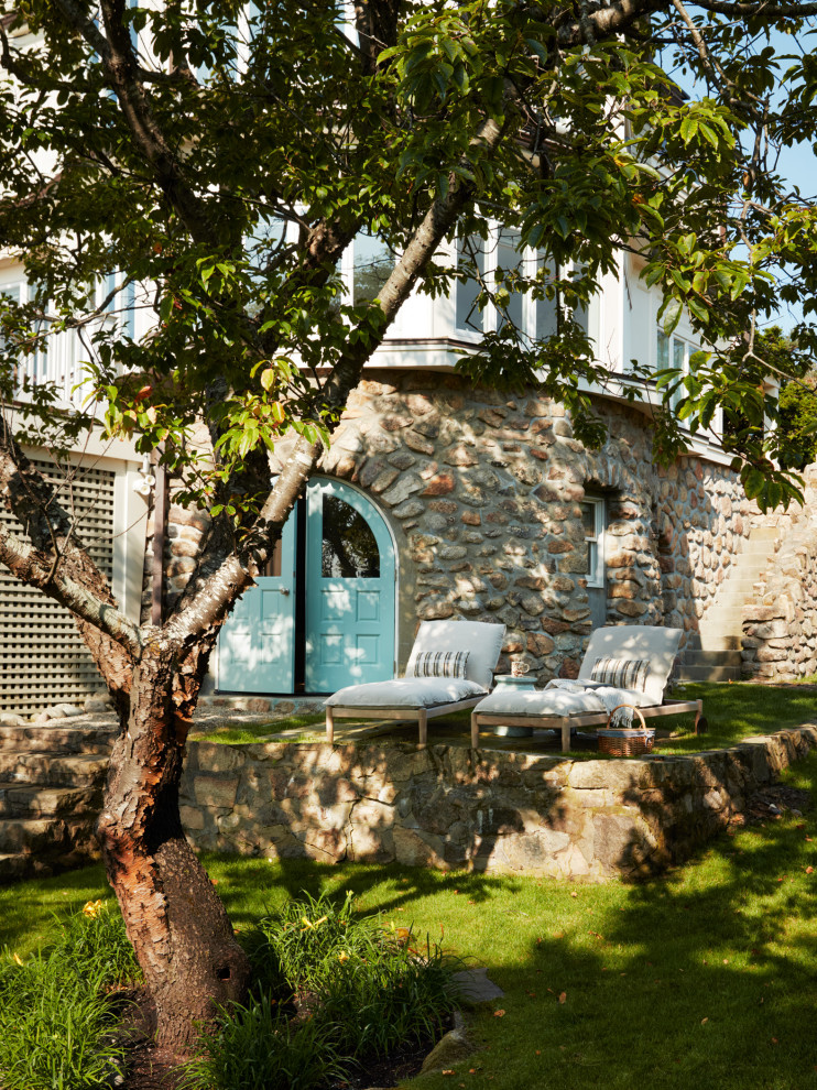 Inspiration for a coastal patio remodel in Boston