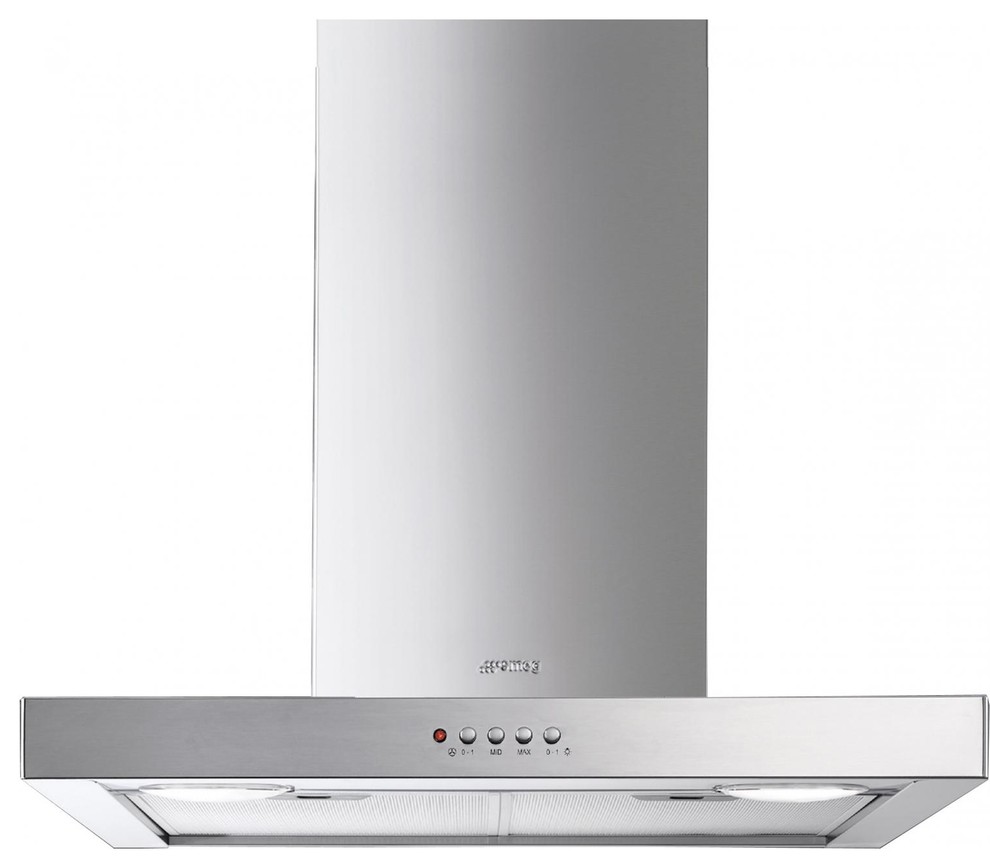 Smeg 24'' Wall Mount Ventilation Hood Contemporary Range Hoods And Vents by La Cuisine