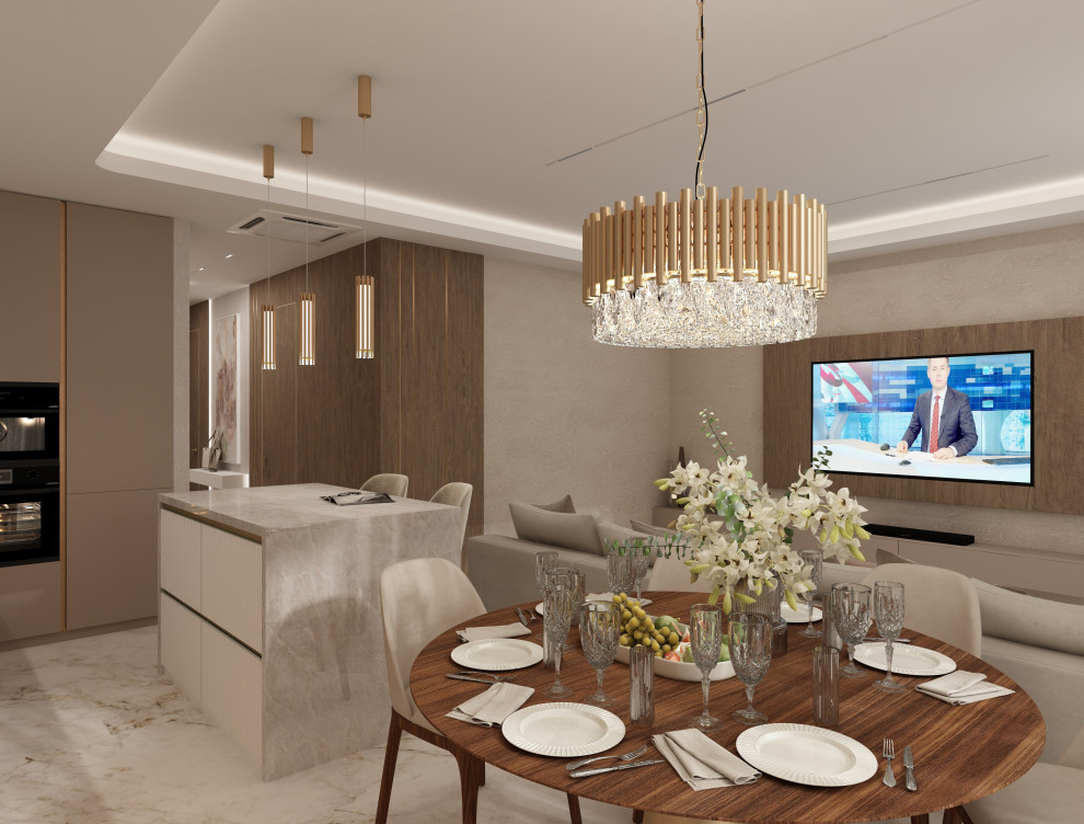 Гостиная и прихожая. Квартира Клубный дом "На Арочной"