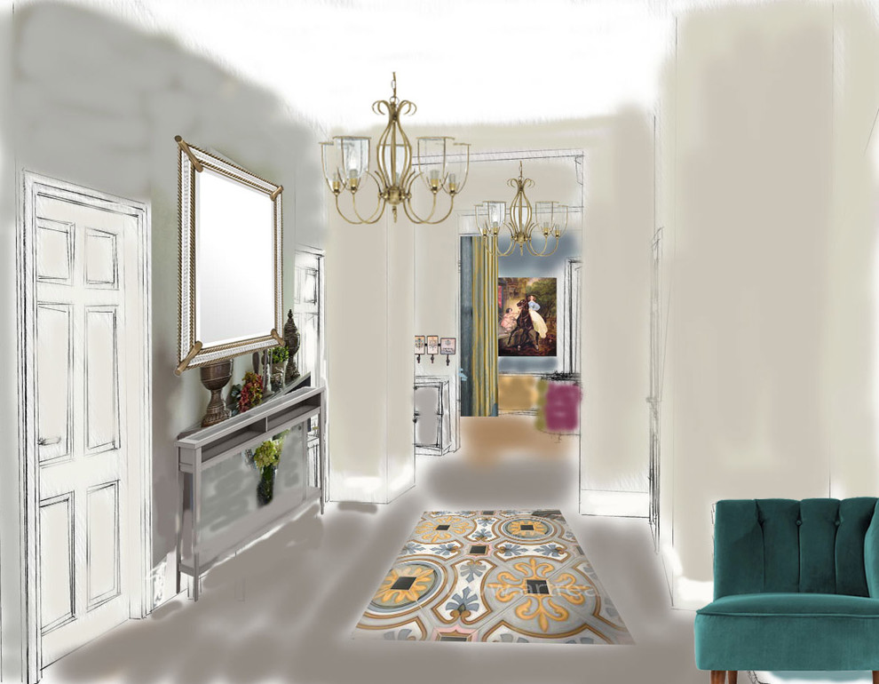 Цветной ручей, Коллажи, эскизы