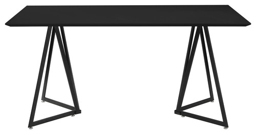 Contemporary Kitchen Dining Table, 2-Tone, Waterproof Mold Resistant, Black