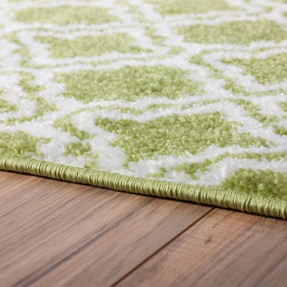 Well Woven Star Bright Green Area Rug Mediterranean Area Rugs by
