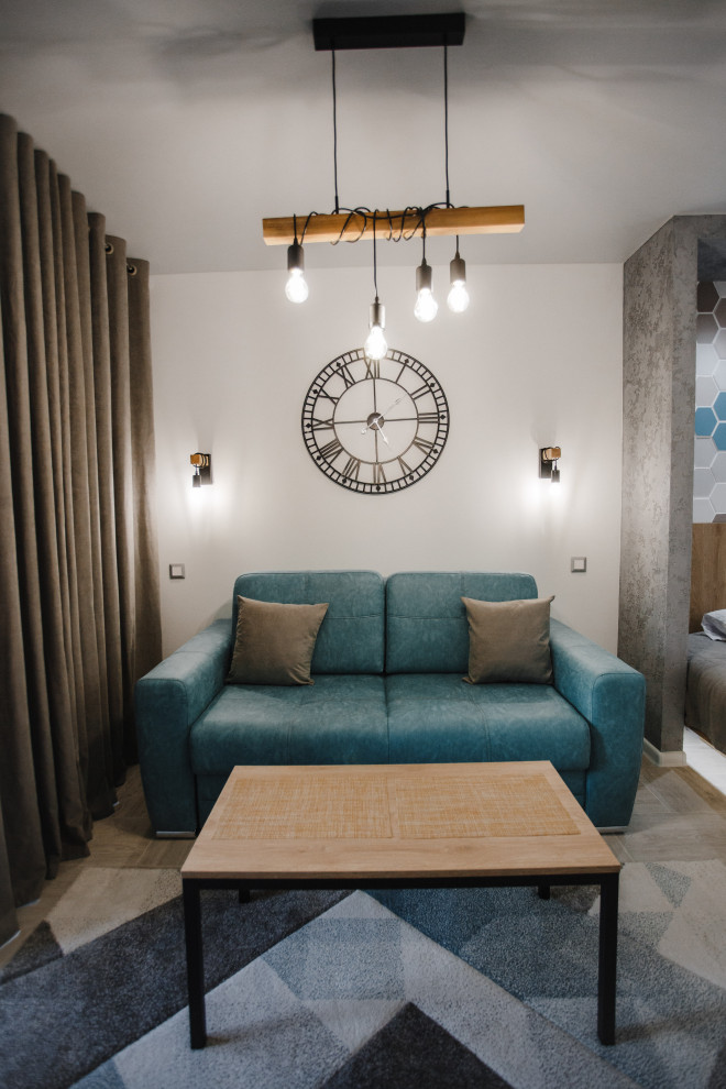 лофт гостиная-спальня