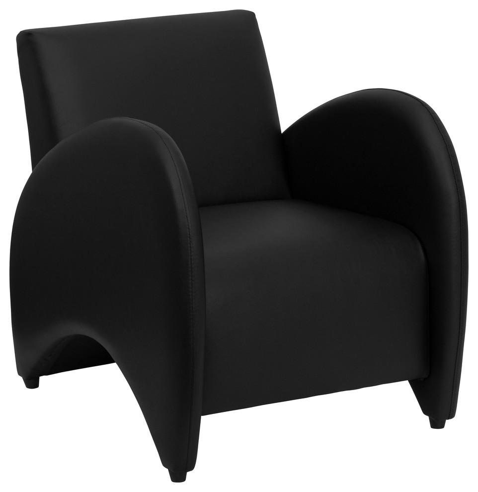 MFO Recurve Collection Leather Reception Chair Contemporary Office