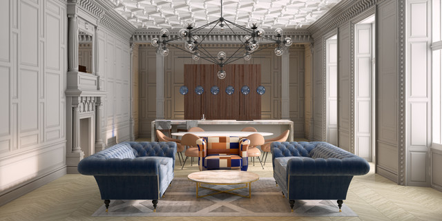 Private Residences, Kent contemporary-living-room