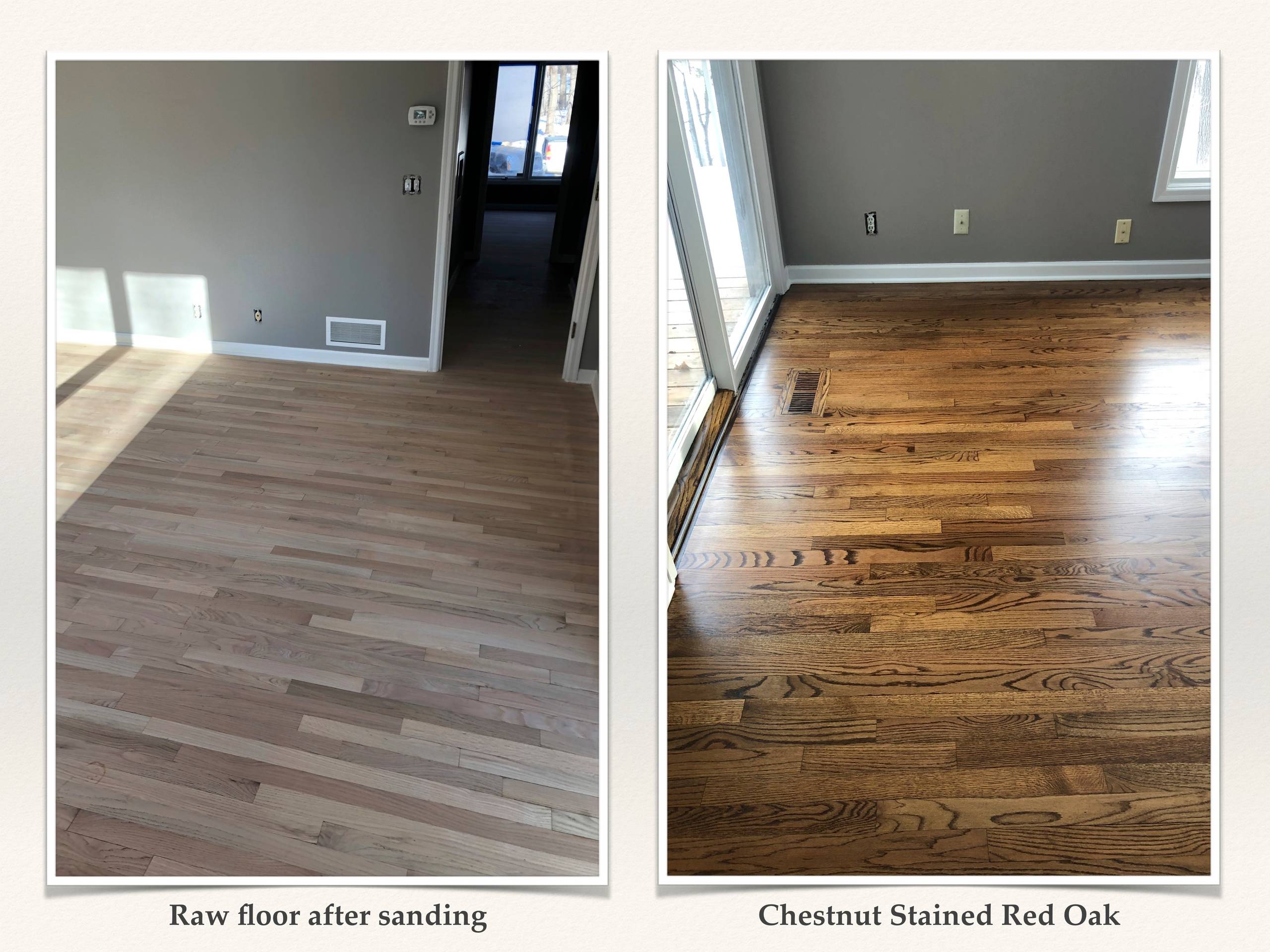 Red Oak Chestnut Stained Hardwood Floor