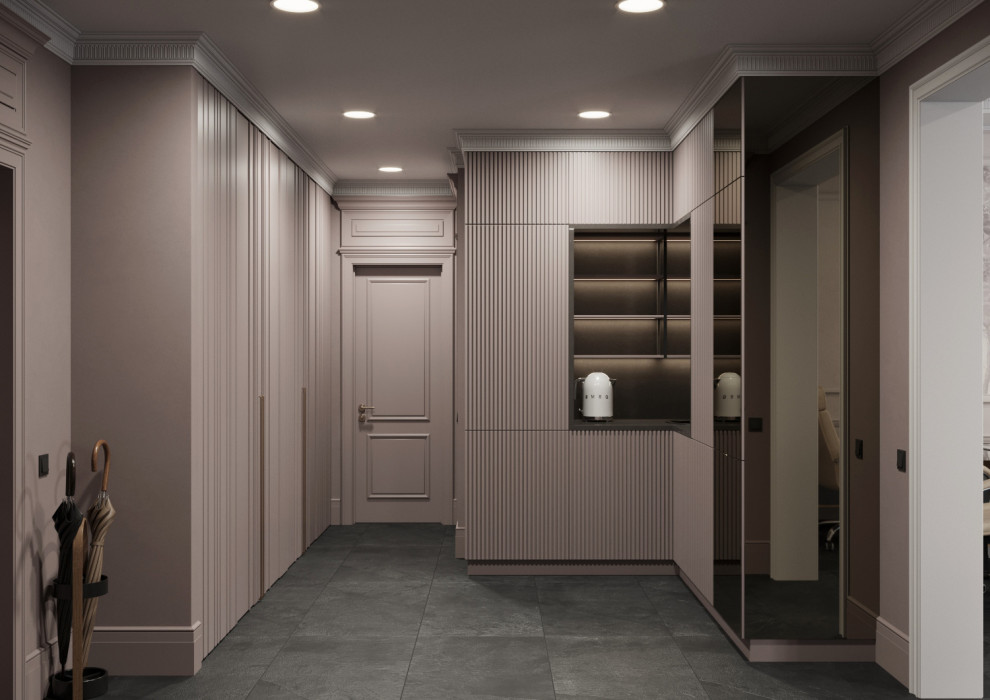 Кабинет в винных тонах