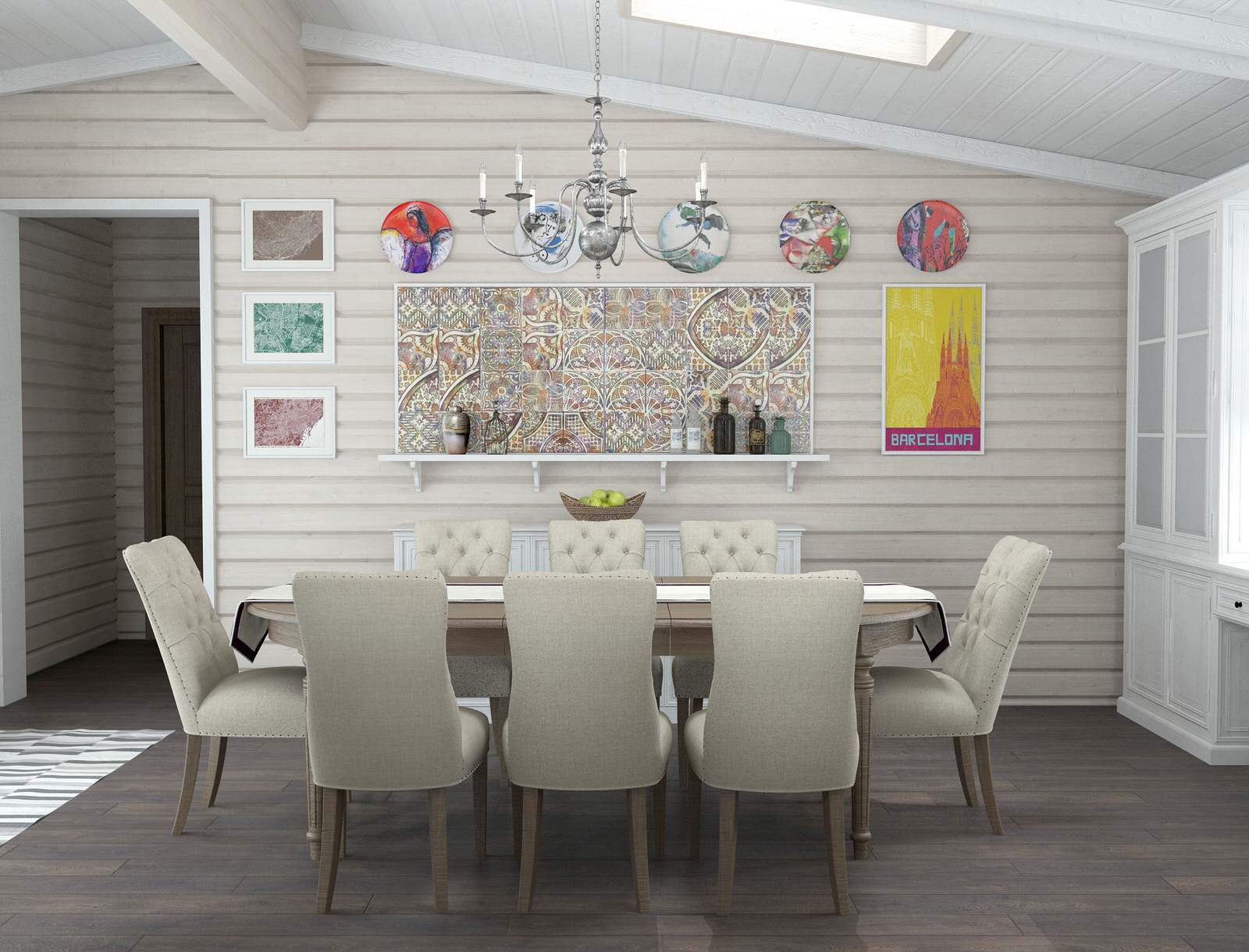 Гостиная в загородном доме