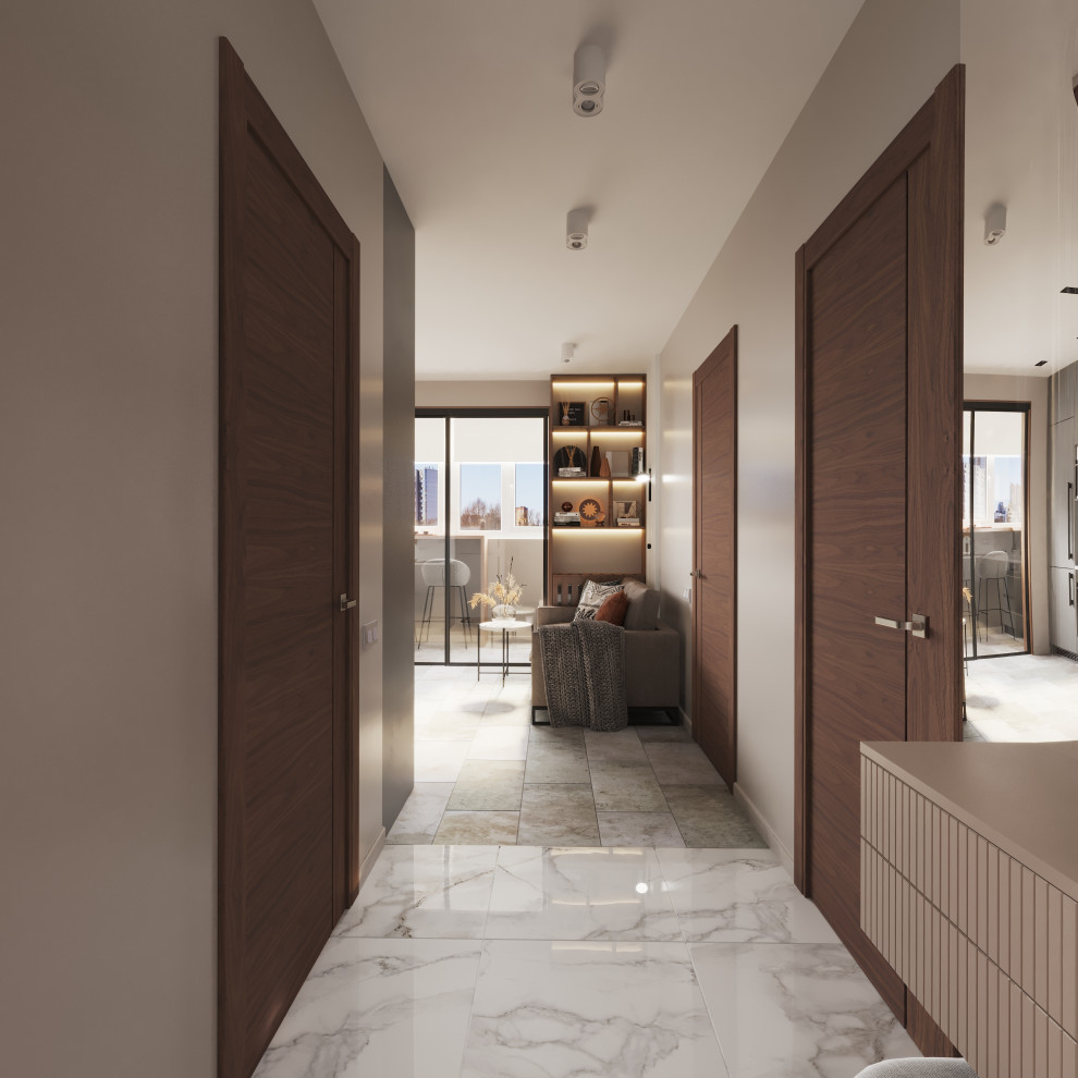 Квартира в современном стиле с минималистичным взглядом 43 кв. м