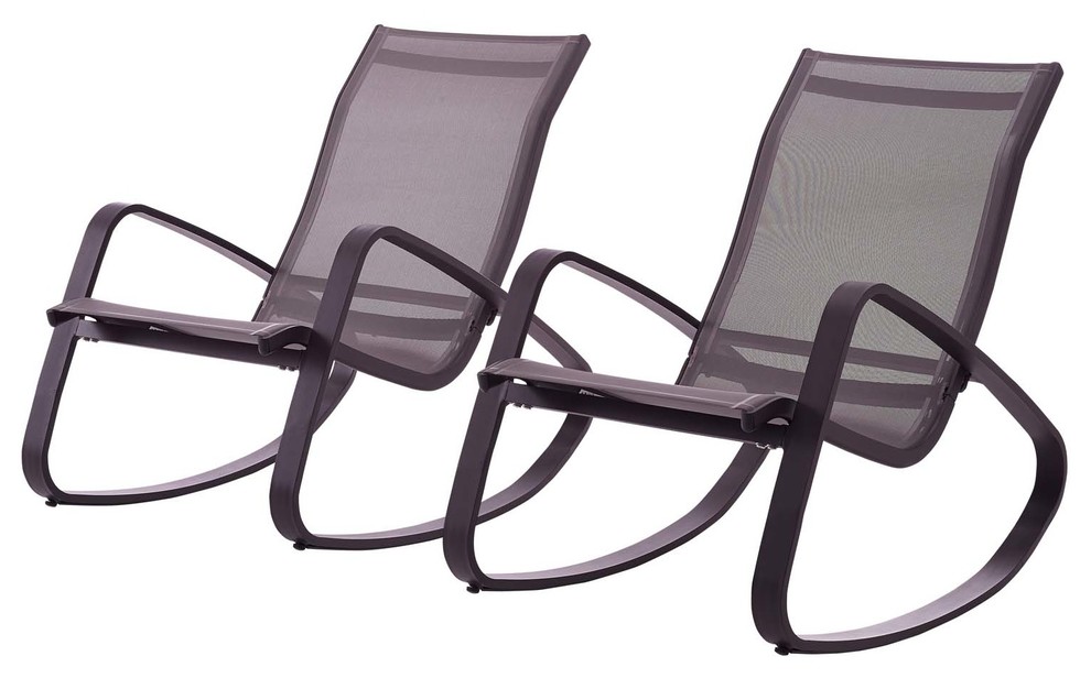 aluminum outdoor rocking chairs set of 2