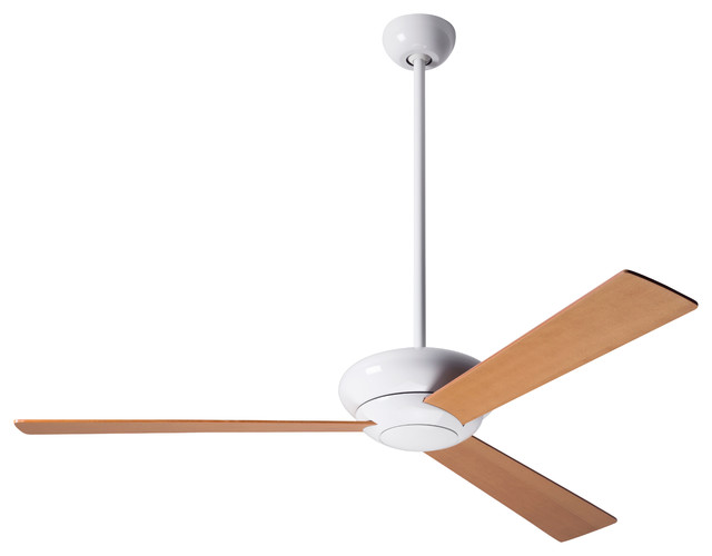 Altus Fan, Gloss White, 42" Mahogany Blades, 42" Blades - Contemporary ...