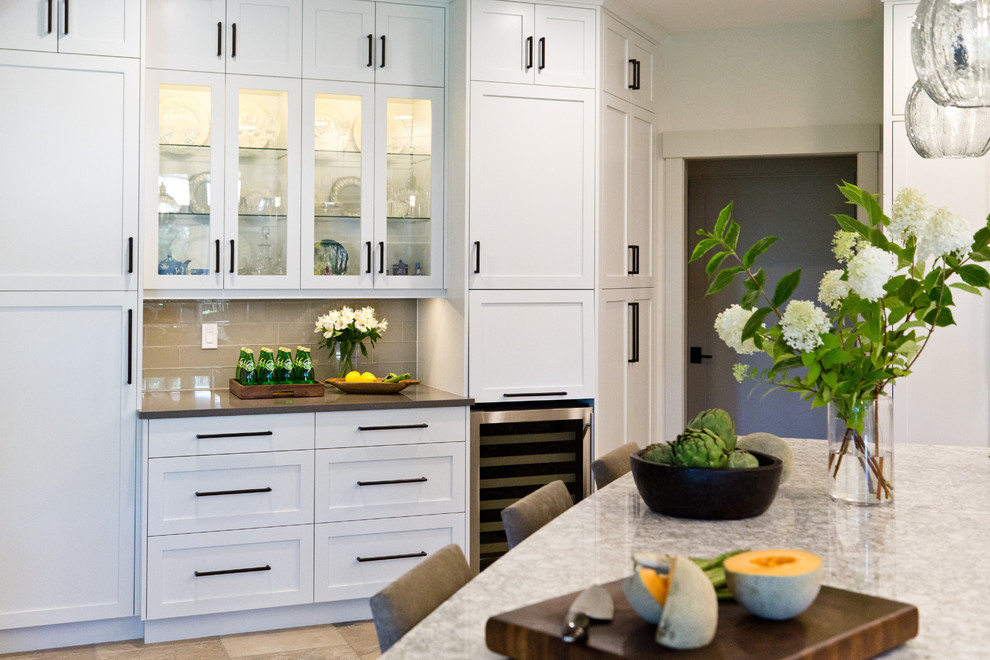 This is an example of a transitional kitchen in Seattle.