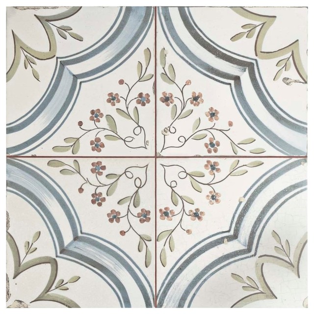 Somertile 17 63 X17 Almeria Ceramic Floor And Wall Tile Set Of Somertile 17 63 X17 Almeria Ceramic Floor And Wall Tile Set Of 5 Traditional By