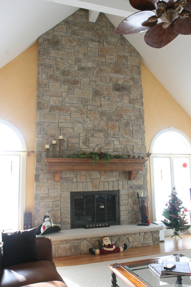 Dramatic Stone Fireplaces Chicago by HX Home Solutions and North Star Stone Houzz