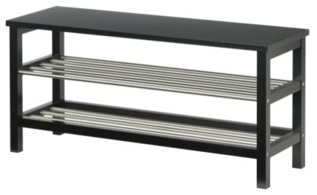 TJUSIG Bench with shoe storage - black - IKEA