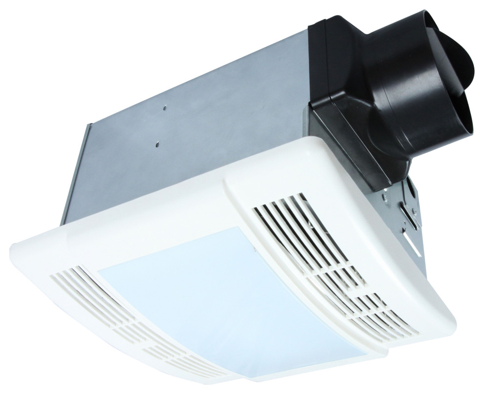 Ultra Quiet 90 CFM 1.5 Sone Bathroom Exhaust Fan, LED Lights Modern