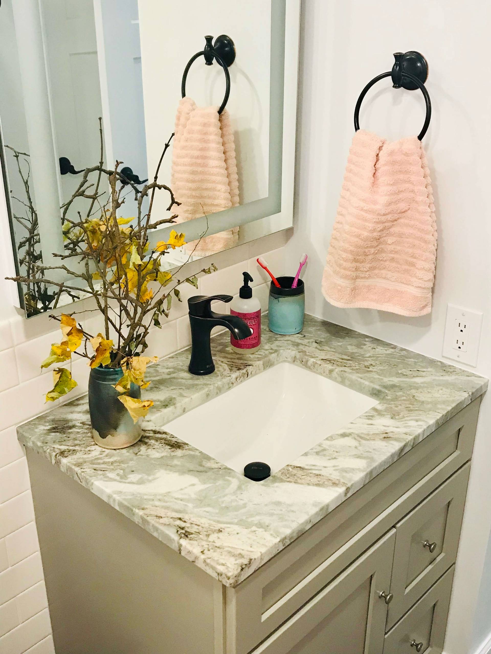 Brown Fantasy Marble Bathroom