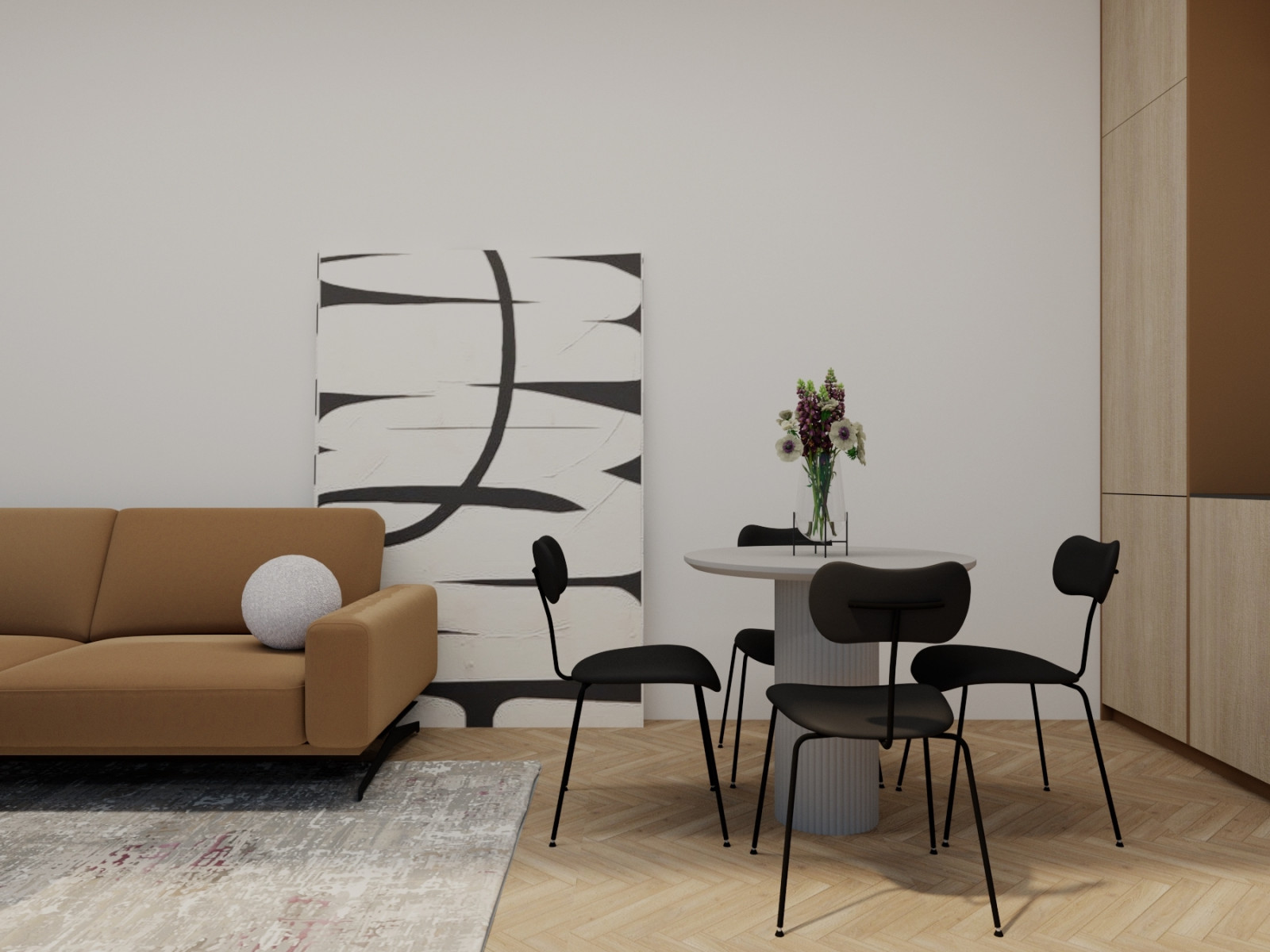 Гостиная из проекта "Блик заката" (Авторский квартал Машаров)