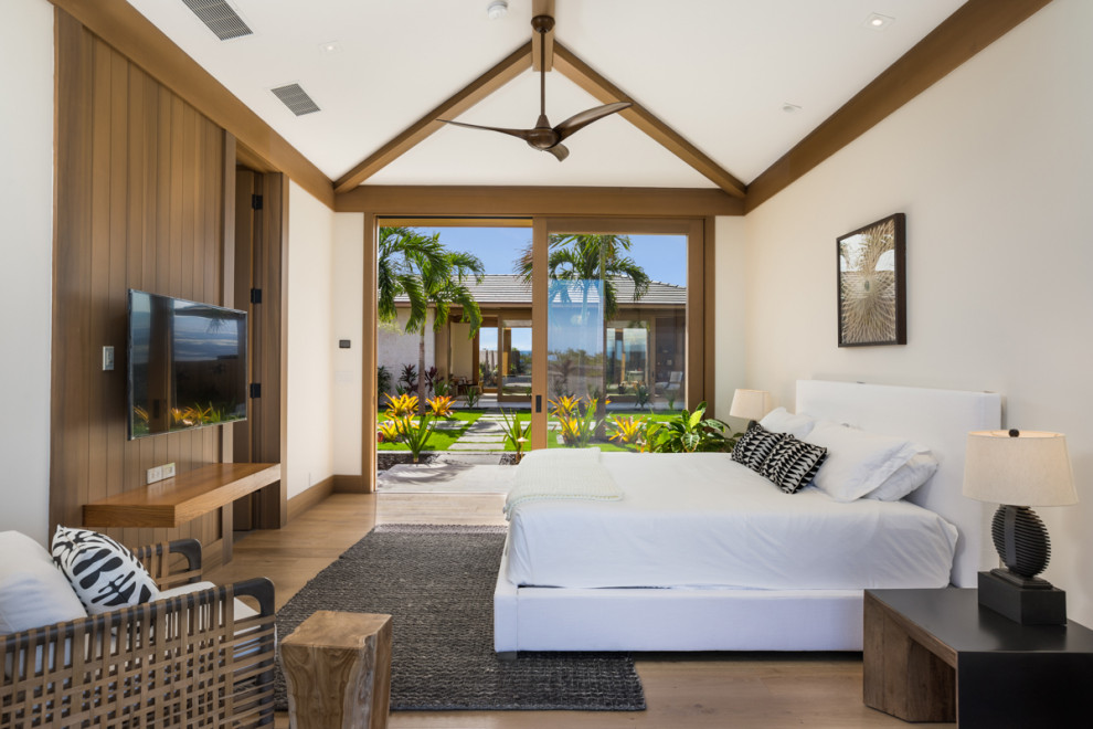 Photo of a tropical bedroom in Other.