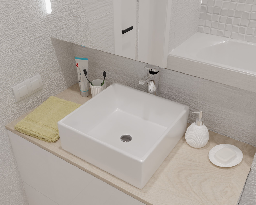 Частный дом «серые оттенки минимализма с современной классикой»