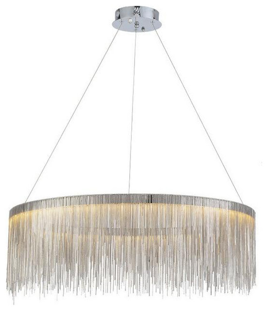 24 Modern Led Chain Tassel Chandelier By Mor Traditional