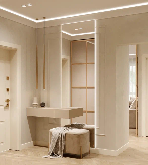 Дизайн евротрешки в стиле современная классика