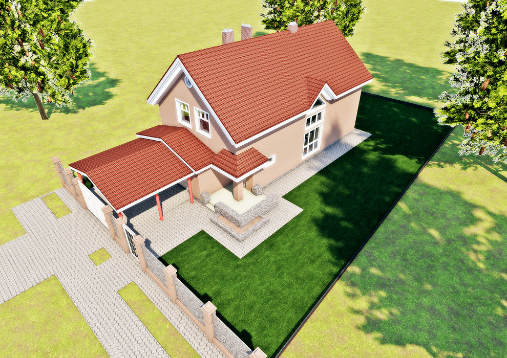 Индивидуальный коттедж 200м2