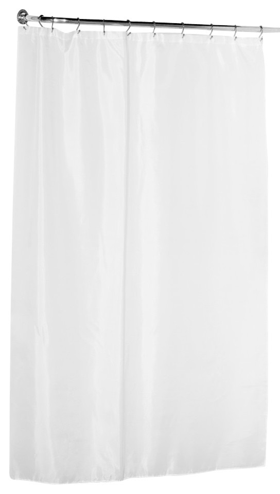Fabric 96" Extra Long Shower Curtain, White