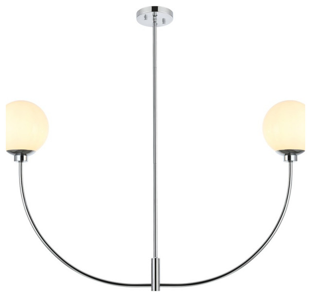Nyomi Two Light Chandelier in Chrome