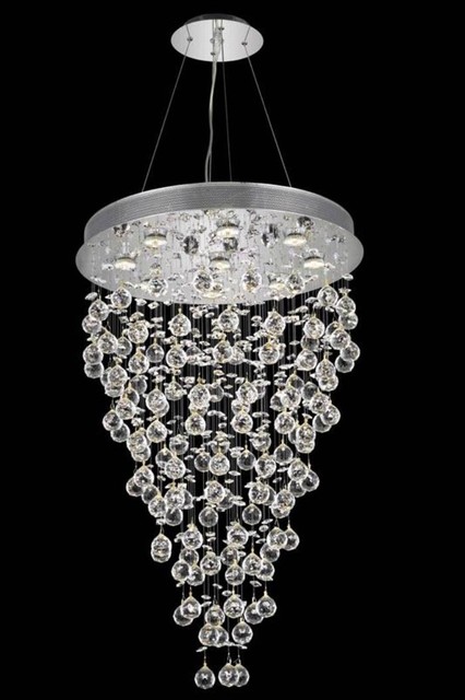 Elegant Lighting 2800G96GT-GT/SS Chandelier from the Maria theresa Collection