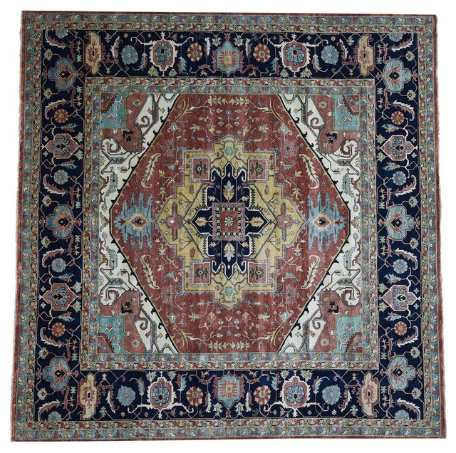 Heriz Square Wool Rug 10 X10 1