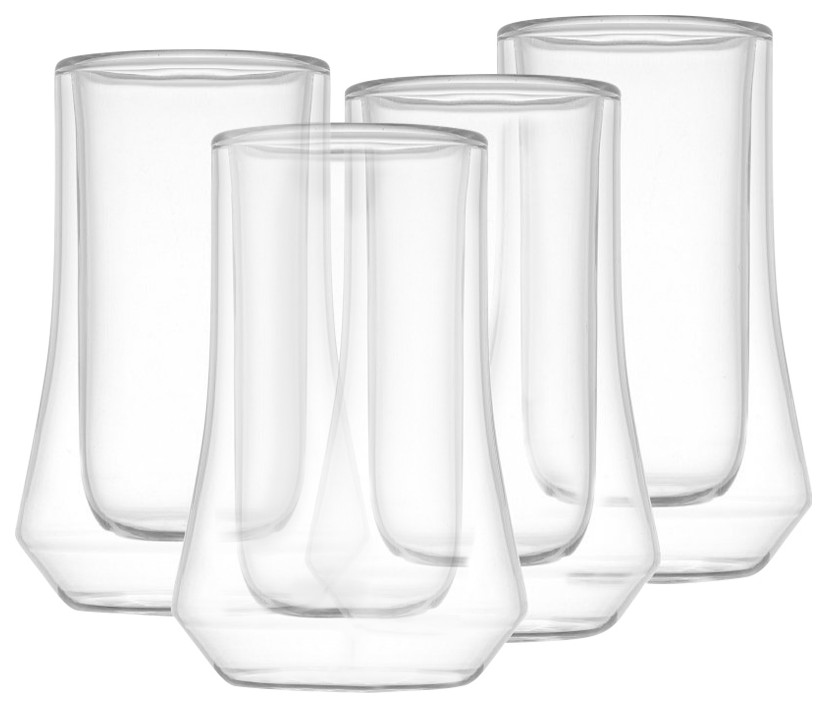 Cosmo Double Wall Shot Glasses 2 oz, Set of 4