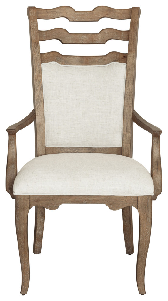 Bellevue HMIF80000 Maggie 24"W Polyester Arm Chair - Natural Wood