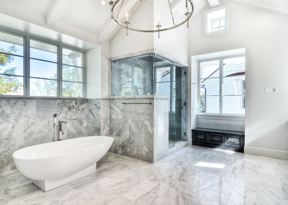 This is an example of a transitional bathroom in Orange County.